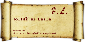 Hollósi Leila névjegykártya
